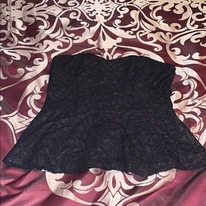 Black peplum top